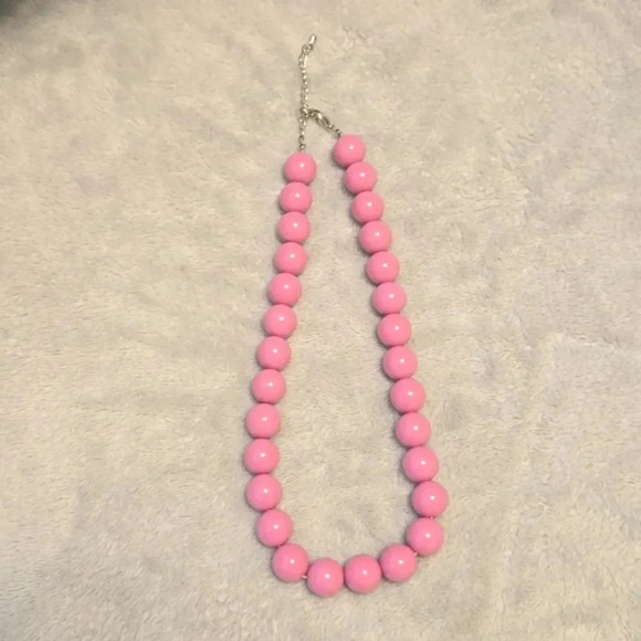 #387 PINK bead necklace - Picture 2 of 3